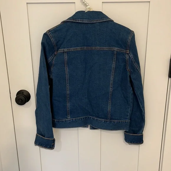 NWT Kate Spade trucker style denim jean jacket in indigo blue. - Picture 2 of 7